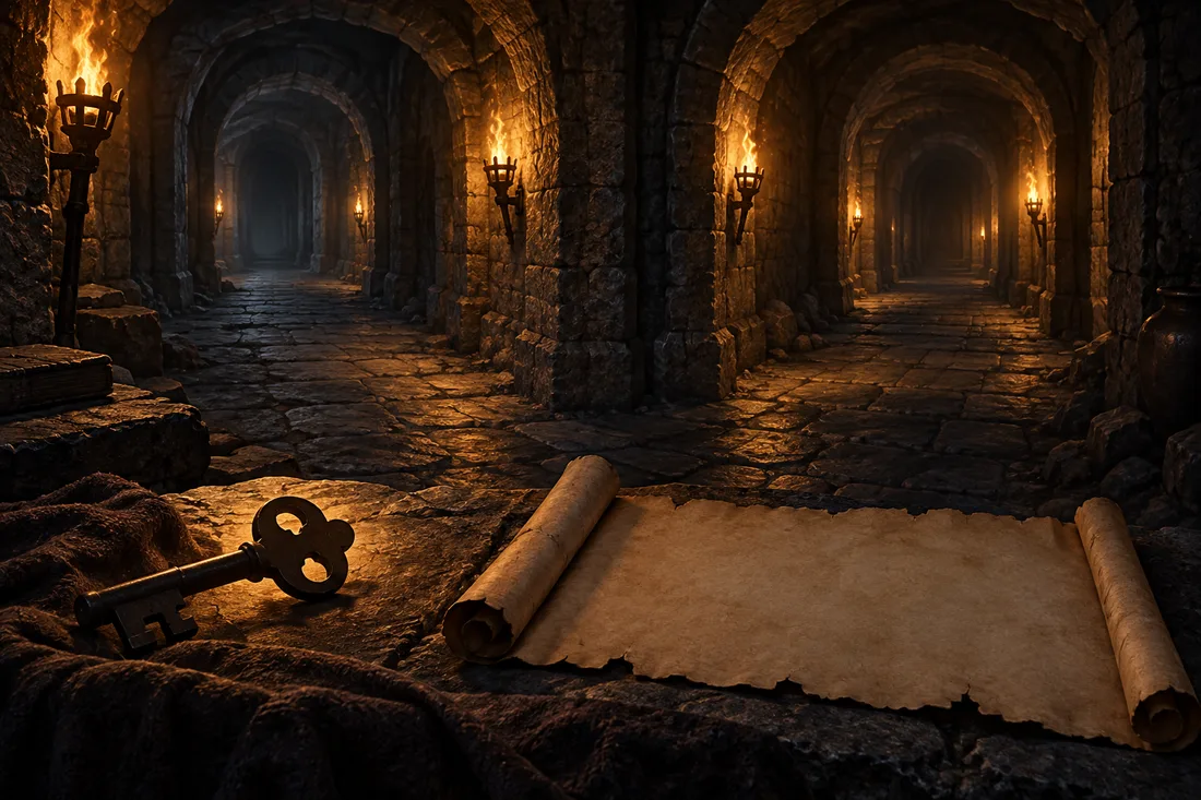 Original conceptual artwork for dungeons guide