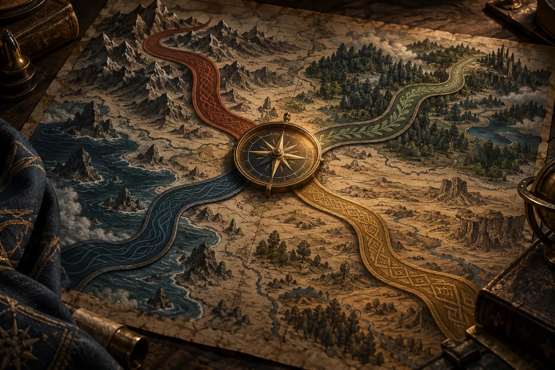 Original conceptual artwork for route guide